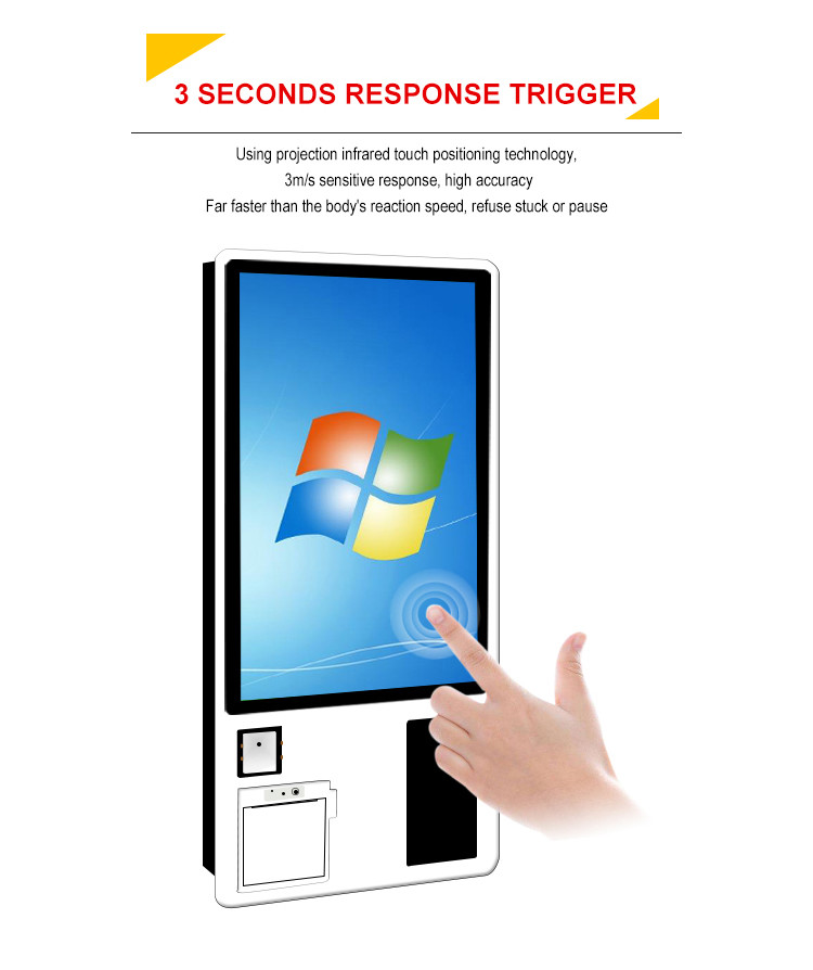 Touch Screen Check Out 32 Inch Self Service Bill Payment Kiosk