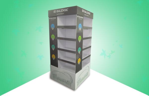 Five Sheves Four Face Show Pop Cardboard Display Stands Promoting Skincare