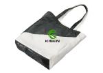 Waterproof Tyvek Shopping Bag Black / White Color Stitching Dupont Paper