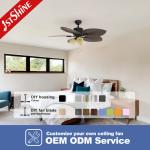 3000K Color Temperature Ceiling Fan with Light 1stshine Hotel Fancy Pull Chain