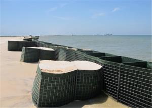 Quality HESCO Flood Barrier / Defensive Barrier With Green Color Geotextile Fabric For Sale wholesale