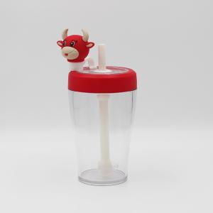 Quality Leak Proof BPA Free Kids Plastic Water Bottle with Straw Creative Design wholesale