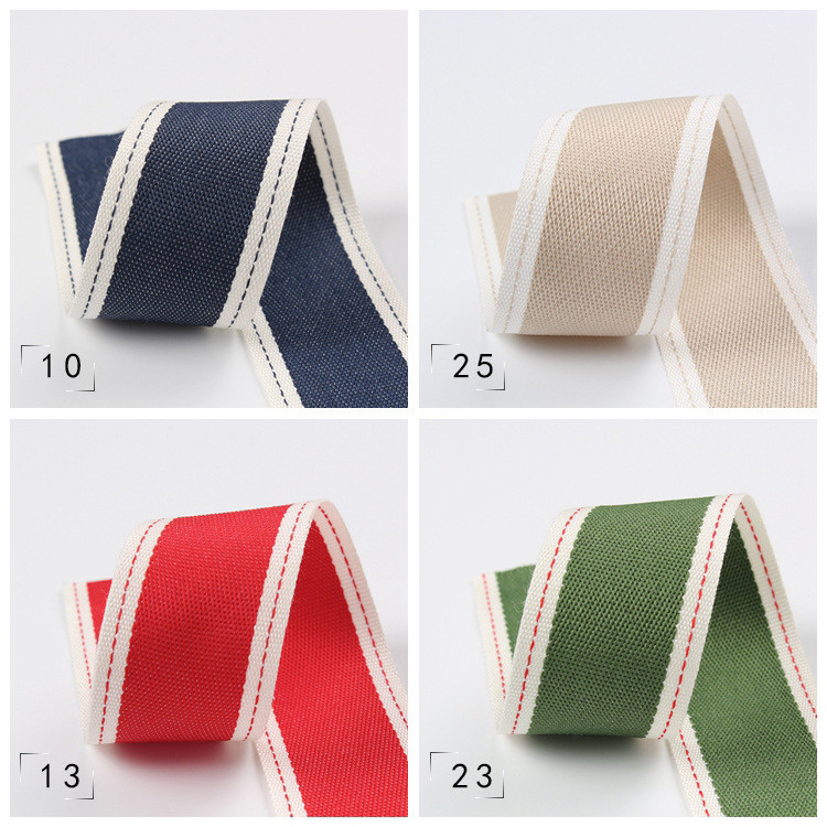 Stitched Edge Polyester Ribbon 6mm-40mm Poly Ribbon Rolls Green Red