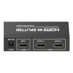 Black 48 Bit 10.2Gbps 4kx2k HDMI Splitter 1x2