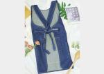 Skin Friendly Kitchen Cooking Apron , Breathable Washable Denim Chef Apron