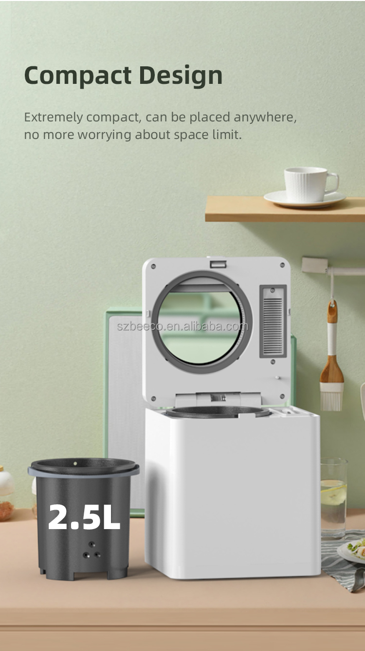 Quiet Electric Kitchen Waste Composter Automatic Compost Bin
