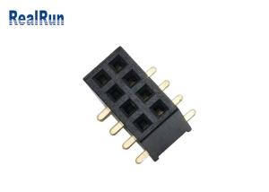 Quality 500VAC PA6T Female Header SMT Connector 2*4p Gold 1u&quot; UL94v-0 H4.3mm LCP wholesale