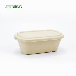 Quality Biodegradable Takeaway Sugarcane Food Container 650ml Greaseproof Paper wholesale