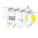 High Capacity Automated Powder Coating Line Safety Operation Powder Coat Paint