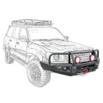 -Made Steel Bull Bar Front Rear Bumpers for Toyota Land Cruiser Robust and