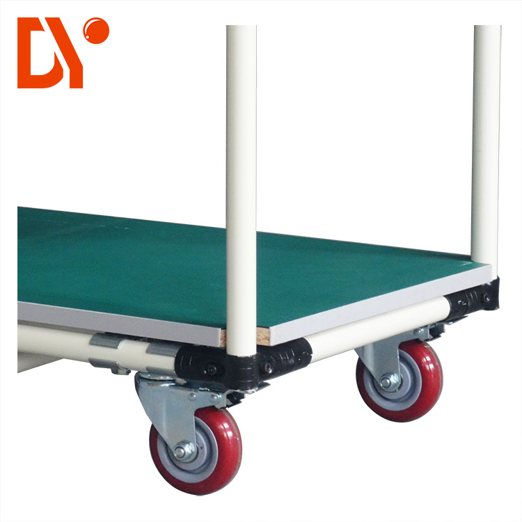 Industrial Plastic Platform Cart With Lean Tube Stainless Steel Crate