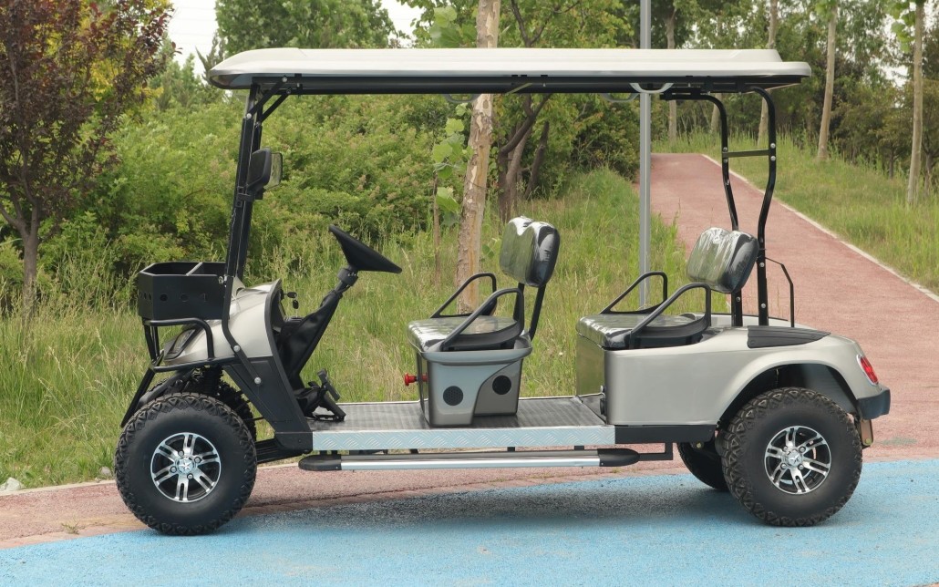 Grey Color 4 Seater Golf Car Motor Depot AC Motor 3.5kw Wheelbase 2300mm