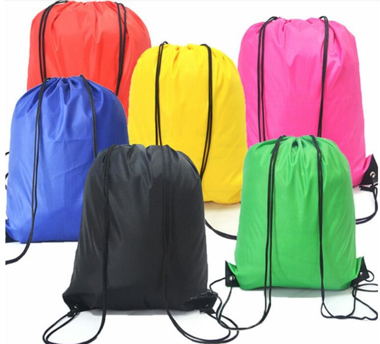Recycled Foldable Nylon Polyester Tote Bag with logos polyester shopping bag Custom advertising handle non woven bag PAC