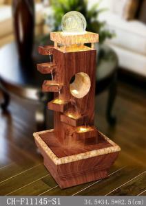 Quality 29 Inch Step Wood Rattan Effect Water Fountain wholesale