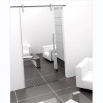 Stainless Steel Sliding Tempered Glass ，Customized Glass Barn Doors