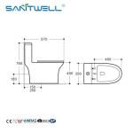 Popular Styles white washdown one piece western Chaozhou model human toilet
