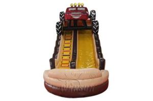 Quality Monster Truck Big Inflatable Slide PVC Material Made For Kids / Adults wholesale