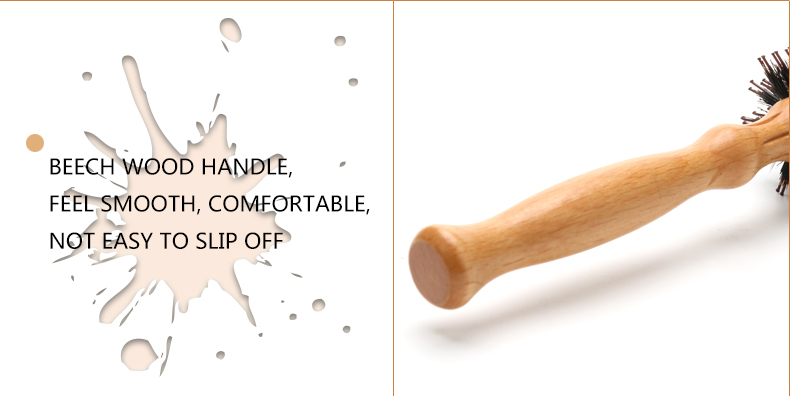 Long Handle Wooden Hair Brush For Curly Hair Ergonomic Design