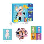 Human Anatomy Body Parts Learning Magnetic Jigsaw Puzzles Games for Toddlers