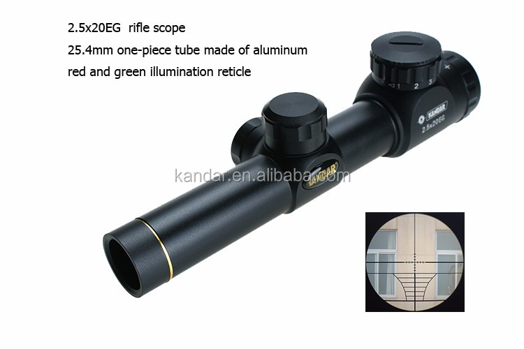 Red and Green Illumination Tactical Hunting Scope 2.5X20EG for Maximum Output Power 0