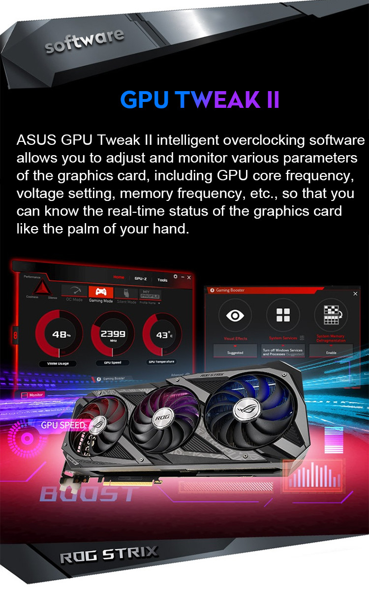 PCI Express 4.0 Interface Gaming PC Graphics Card ROG-STRIX-RTX3060Ti-O8G-V2-GAMING
