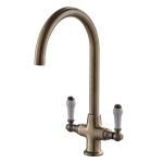 Double Handle Brass Material Kitchen Mixer Taps For Kitchen T81066
