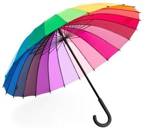Quality Rainbow Straight 24 Ribs Windproof Golf Umbrellas wholesale