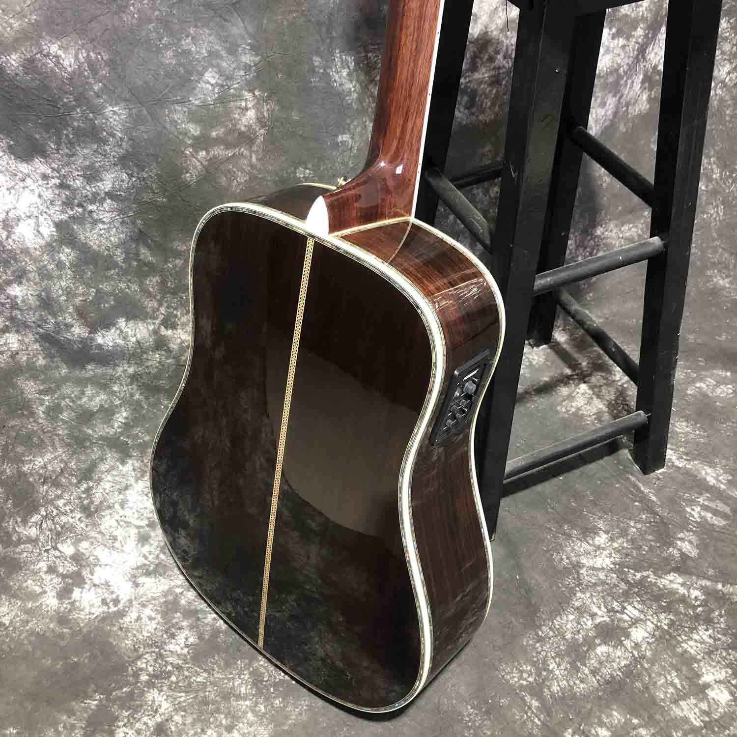 Custom Solid Cedar Top 45c Body Dreadnought Classic Acoustic Guitar with FSM Pickup 301 Hardcase