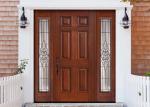 Exterior Teak Wood Single Main Door Designs , Modern Wooden Carving Door Designs