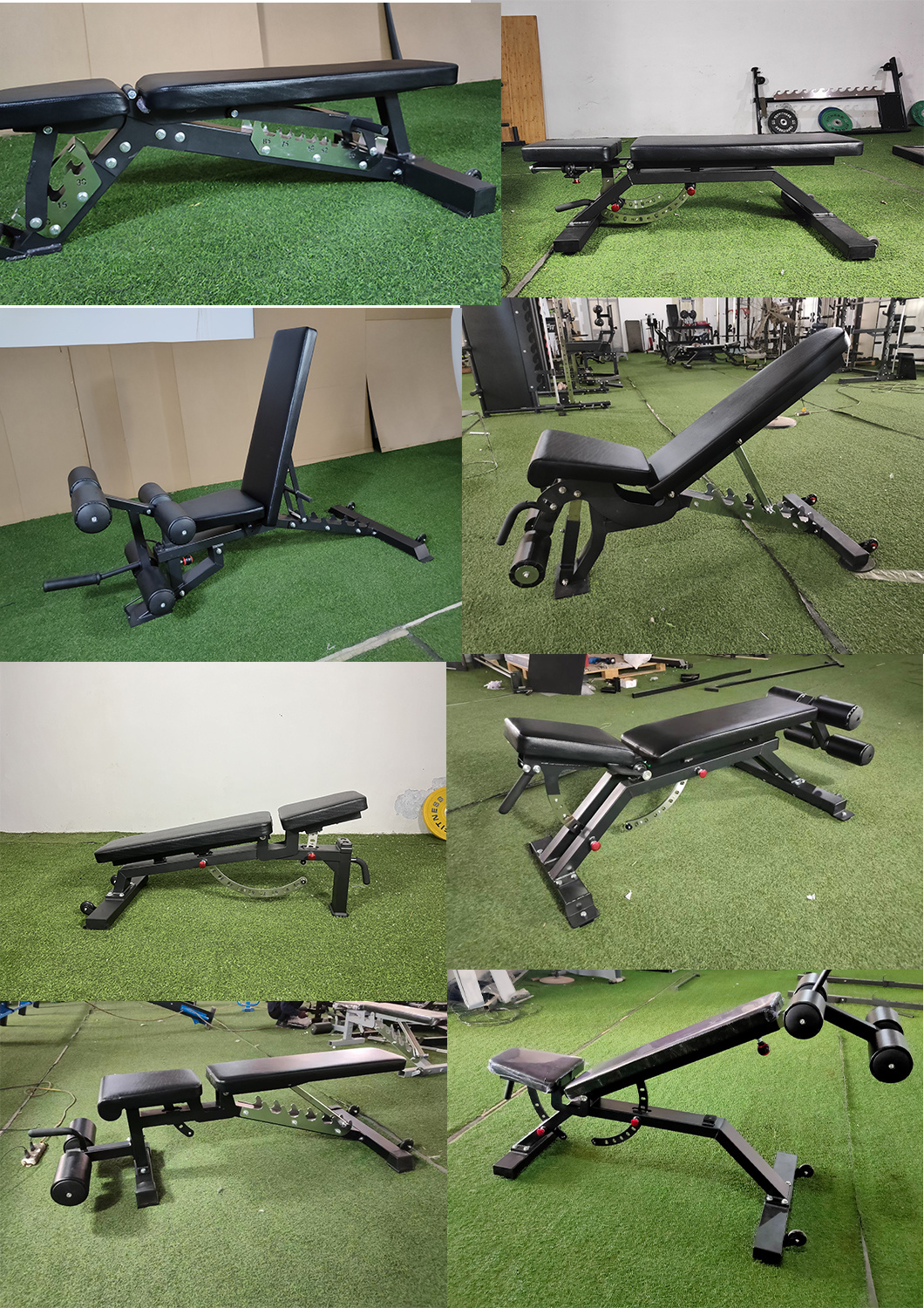 High Quality Commercial Incline and Decline Flat Exercise Adjustable Dumbbell Bench Kt003