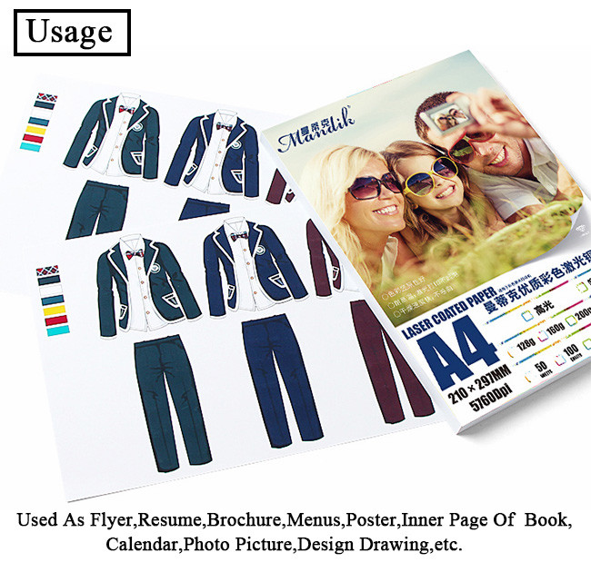 A4 Laser Printing Double Sided Matte Photo Paper