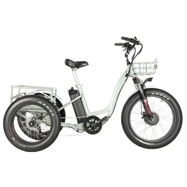 7 Speed 3 Wheel Electric Tricycle 24 Inch 48V 500W Fat Tire Electric Trike For