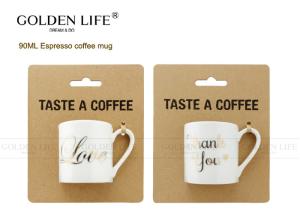 Quality Kraft Card Package Espresso Coffee Mugs Lightweight Love And Thank You Design wholesale