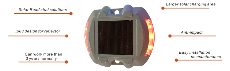 3000k-5000k color temprature white LED solar road stud L104*W104*H20mm