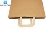 Brown Kraft Paper Shopping Bags Matt Varnish Offset Printing