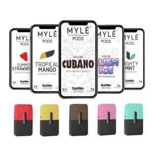 Quality High quality Factory oem 0.9 ML Empty Ceramic Cotton Coil Myle pods for Myle Vape device Myle Pods For Myle device wholesale