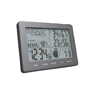 Quality Battery Operated Home Weather System Compact Weather Station With Black Digits Barometer wholesale