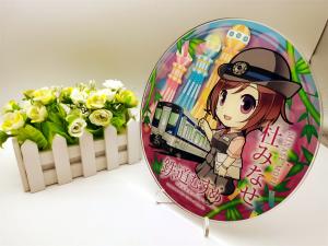 Quality Colorful Acrylic Stand Figures Railway Souvenir Circular 200mm Size wholesale