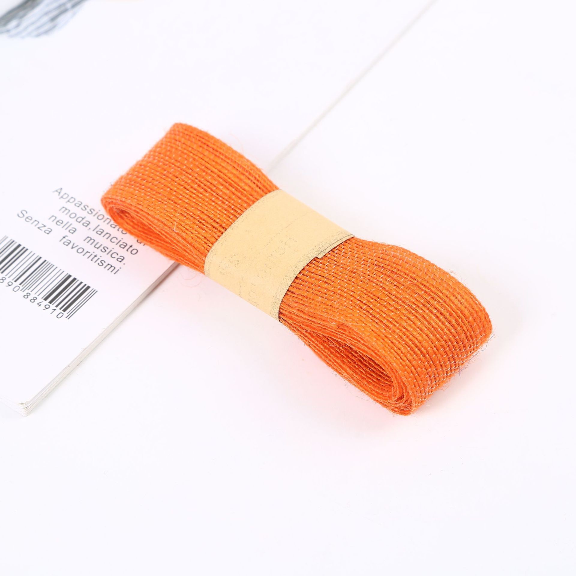 Orang Red Green Jute Burlap Ribbon Multi Purpose Thin Burlap Ribbon