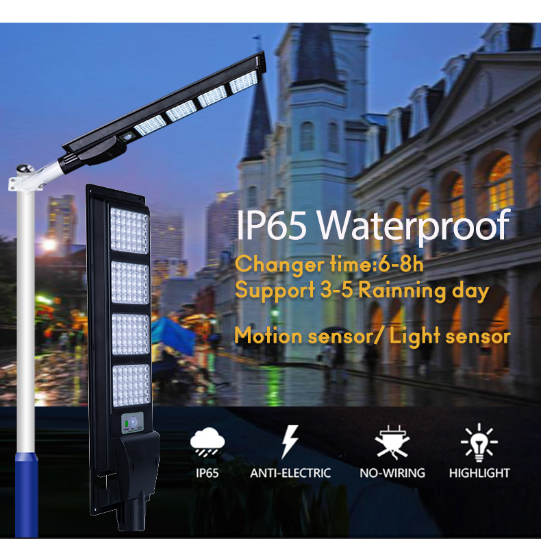 Solar Panel Power 10W/6V 120W Outdoor Smart LED Street Light For Garden Lighting