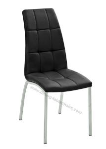 Quality Luxury Commercial Dining Chairs Industrial Furniture Glossy Chromed Leg wholesale