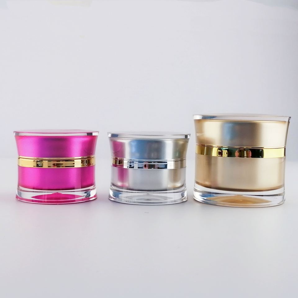 15G Irregular Fancy Pink Cosmetic Cream Plastic Jar Acrylic Packaging