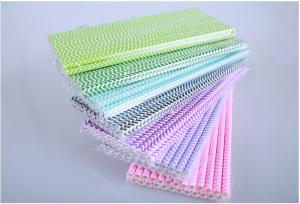 Quality Colorful Stripes Designs Paper Straws for Party Decorate wholesale