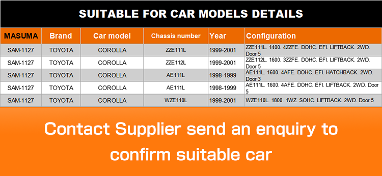 TOYOTA COROLLA AE111L ACN15 1AZFSE 48609-02080 Shock Absorber Mounting for Replace/Repair