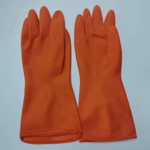 Quality 30cm Industrial Latex Household Glove Chemical Resistance Thickening Orange Latex Glove wholesale