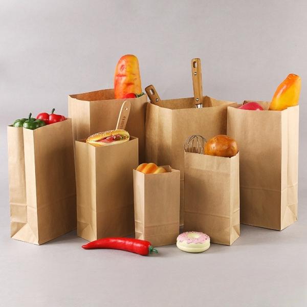Customized Biodegradable Kraft Paper Bag for Seasonal French Baguette Bread