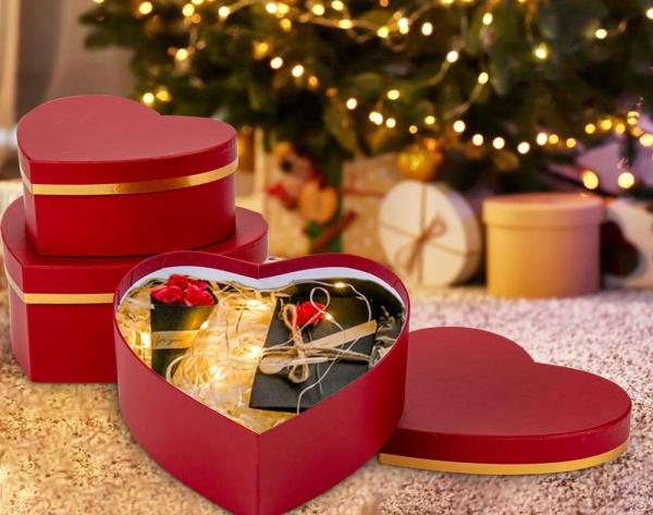 Custom Order Luxury Love Heart Shape Cosmetics Gift Packaging Paper Box For