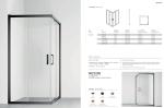 Aluminum, Bathroom Shower Room,Double Sliding Door ,matte black