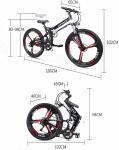 21 Speed Electric Folding Bike 48V 120Km Long Range 26 Inch Wheel Ebike