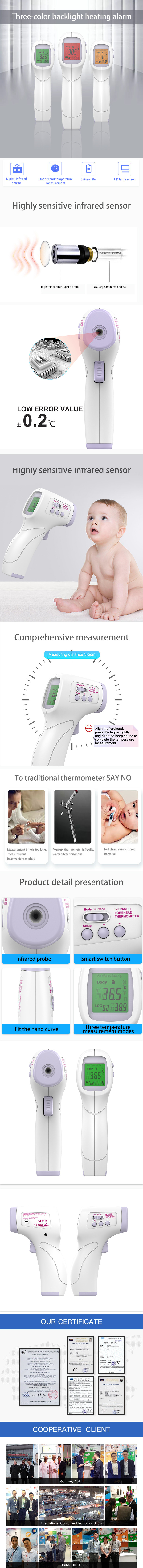 Hight Quality Low Price Infrared Forehead Body Thermometer